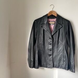Wilson’s black leather jacket